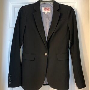 Banana Republic 0 wool-spandex blend black blazer with interior pocket